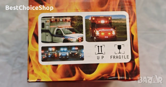 LED въртяща се сигнална лампа, магнитна предупредителна светлина за автомобили и камиони, снимка 4 - Аксесоари и консумативи - 53694241