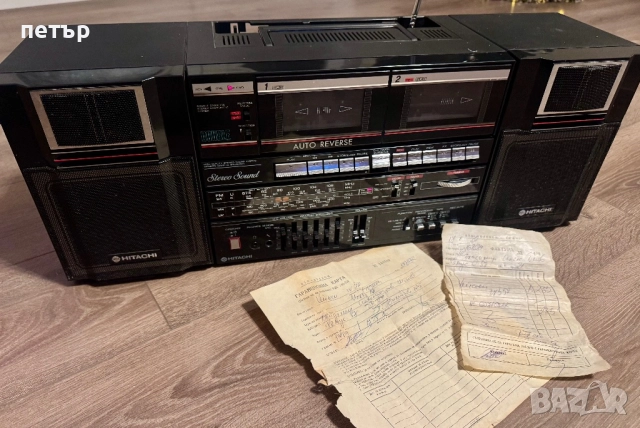 Касетофон HITACHI TRK-W550E със документи , снимка 6 - Аудиосистеми - 52723607