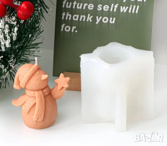 Молд коледен пингвин със звезда , снимка 4 - Форми - 51290900