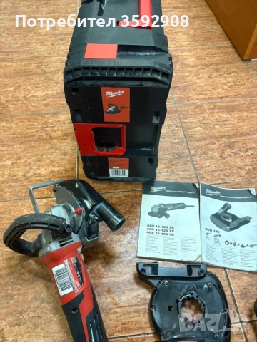Ъглошлайф MILWAUKEE. Комплект. Плюс прахоуловяване. 1550 w, снимка 3 - Ъглошлайфи - 52658649