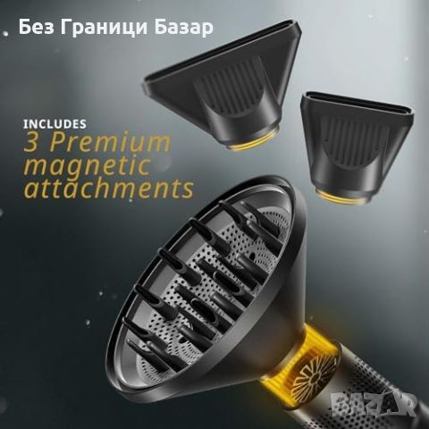 Нов Професионален Сешоар Wahl Vanquish с LED Дисплей и 3 приставки, снимка 6 - Сешоари - 46751843