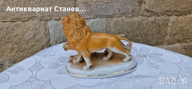 Българска порцеланова фигура- лъв и лъвица, снимка 3 - Декорация за дома - 53875233