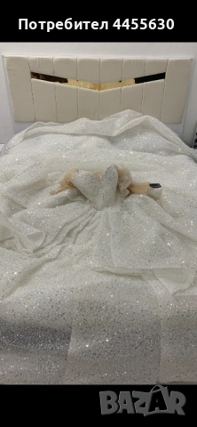 Луксозна булчинска рокля с перли и камъни – принцеса модел, снимка 2 - Рокли - 53962337