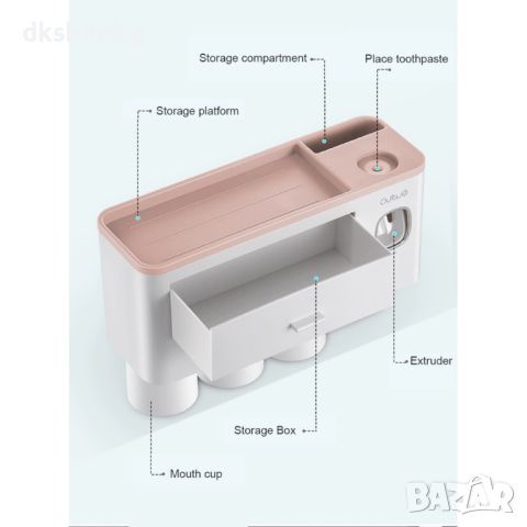 3679 ECOCO ОРГАНАЙЗЕР ЗА ЧЕТКА И ПАСТА ЗА ЗЪБИ, снимка 10 - Други стоки за дома - 45497830