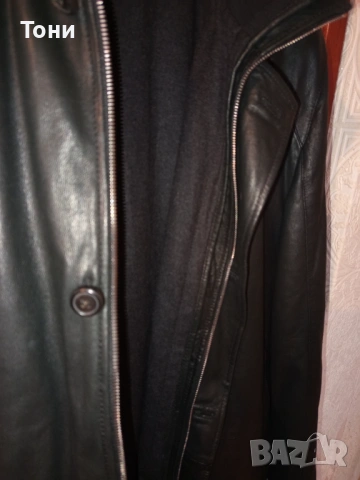 Мъжко Зимно Яке Изцяло от Естествена Кожа Като Ново XL , снимка 11 - Якета - 53186252