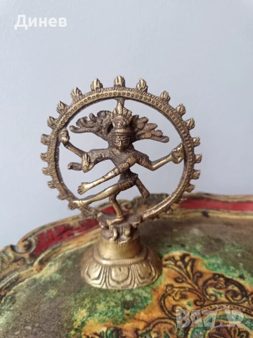 Две месингови скулптури шива Южна Индия, снимка 11 - Колекции - 50830148