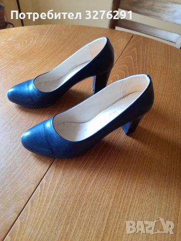 Сини обувки р.40, снимка 1 - Дамски обувки на ток - 45046574
