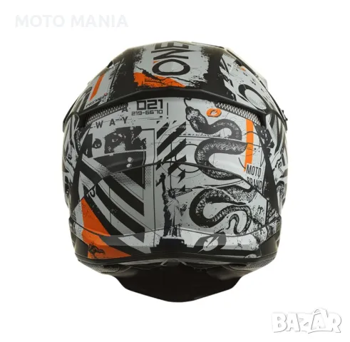 Мотокрос каска O’neal 3SRS V.22 BLACK/GRAY/ORANGE, снимка 3 - Спортна екипировка - 46904465