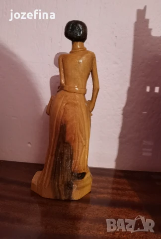 Изящна дървена статуетка богинята на правосъдието Темида, снимка 4 - Статуетки - 50943079