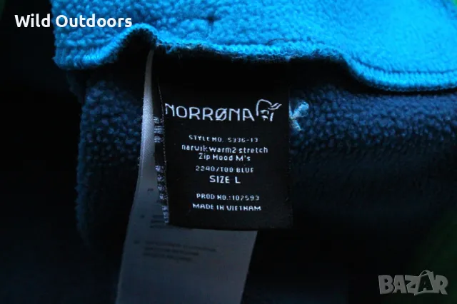 NORRONA Narvik Warm2 Polartec - мъжки поларен суичър, размер L, снимка 4 - Спортни дрехи, екипи - 48668486