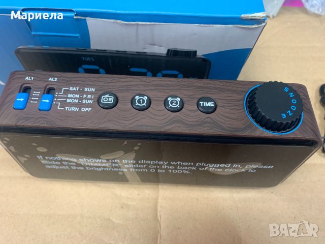 Часовник с Аларма и Радио / USB за зареждане / Часовник с големи цифри, снимка 5 - Други - 46168360