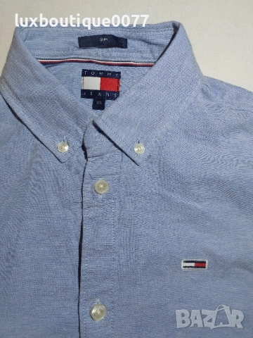 Чисто нова без етикет мъжка риза Tommy Jeans Oxford XS, снимка 3 - Ризи - 51636437