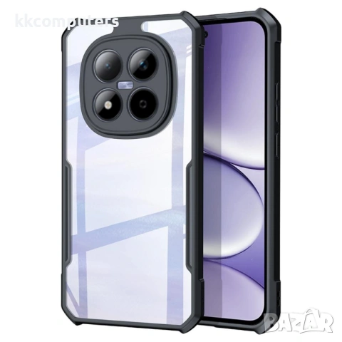XUNDD Прозрачен Калъф за Xiaomi Redmi Note 15 Pro 5G - TPU+Акрил, Airbag, 0.8mm защита, Черен