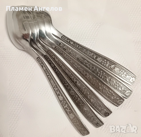 Комплект Руски, Съветски чаени лъжички 6 броя. , снимка 4 - Прибори за хранене, готвене и сервиране - 53363184