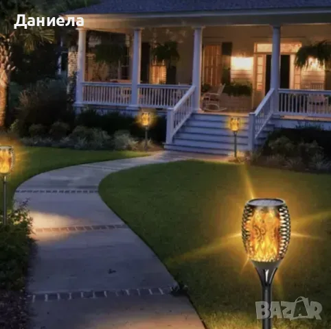 Соларна лампа тип пламък – комплект от 6 бр., снимка 8 - Соларни лампи - 49258335