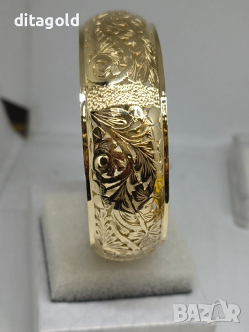 Масивна 14К златна гривна класически модел, нова, 35 гр, снимка 5 - Гривни - 52703889