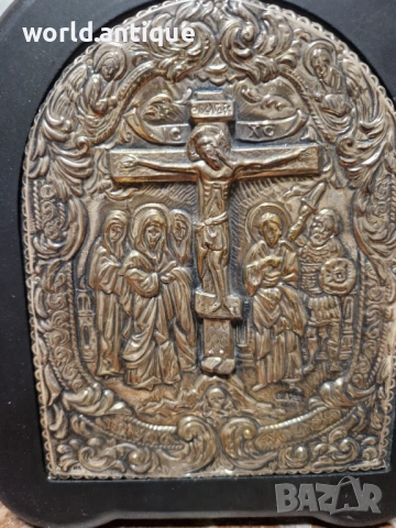 Страхотна антикварна сребърна икона със сертификат , снимка 6 - Антикварни и старинни предмети - 53913115