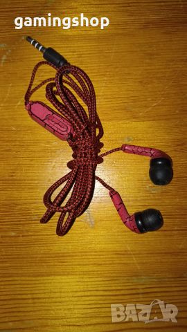 Нови геймърски слушалки с плетен кабел тип тапи с микрофон, снимка 3 - Слушалки и портативни колонки - 45806676