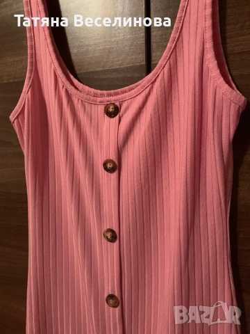 Дамска розова рокля по тялото, снимка 2 - Рокли - 53918550