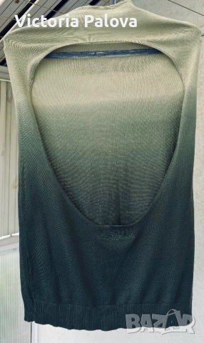 Италиански дизайнерски топ SILVIAN HEACH омбре и изрязан гръб , снимка 12 - Корсети, бюстиета, топове - 51768865