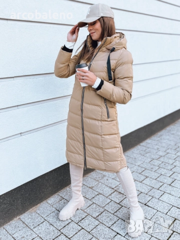 Дамско зимно ватирано яке с качулка MENSI, 3цвята , снимка 5 - Палта, манта - 52502285