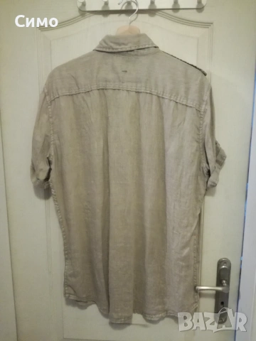 СHEVIGNON - Мъжка Ленена Риза Къс Ръкав, снимка 5 - Ризи - 53202445