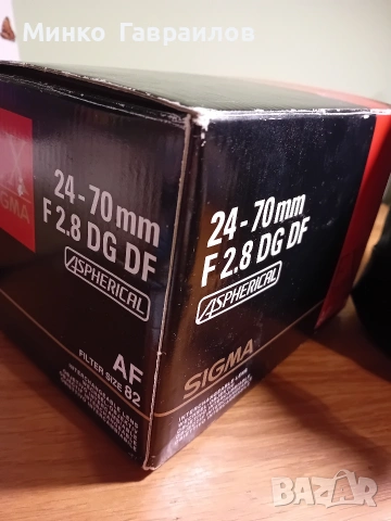 Обектив Sigma 24-70 за Canon, снимка 2 - Обективи и филтри - 53939508