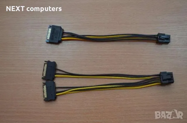 Преходник за захранване на видеокарти 6 / 8 пинов Molex/SATA, снимка 1 - Кабели и адаптери - 47902947