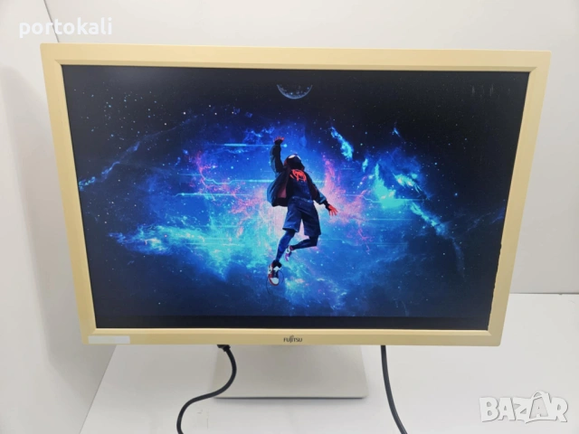 +Гаранция! Монитор Fujitsu B22W-5 ECO 22” инча + кабели, снимка 3 - Монитори - 53389916