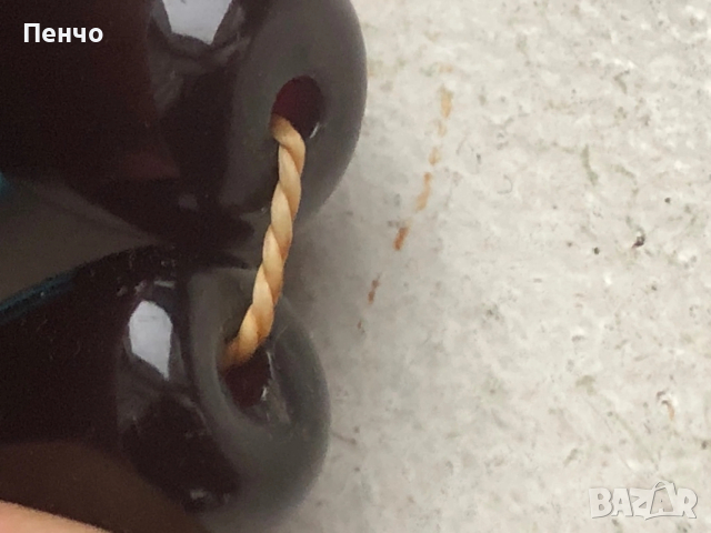 стара автентична кехлибарена броеница - кехлибар /бакелит, фатуран/, стъкло и кост, снимка 6 - Антикварни и старинни предмети - 48516449