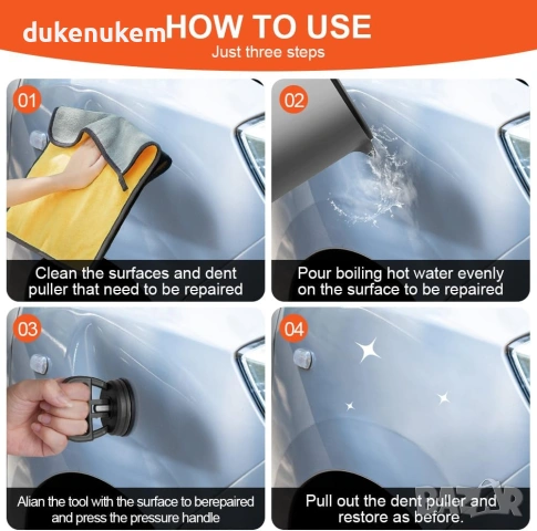 2 бр. Вакуумни вендузи за изправяне на вдлъбнатини, снимка 6 - Аксесоари и консумативи - 53261204