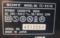 Продавам 3-глав дек Sony TC-K511S, снимка 7