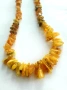 Колиета от естествен масивен кехлибар. Кехлибарена огърлица - 95 броя, снимка 1