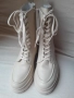 Немски Ботуши Lascana, нови естествена кожа, бели, размер 38 връзки и цип, снимка 5