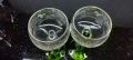2 кристални чаши за вино с гравюра лозов лист и леко оребрение. 170 мл, снимка 9