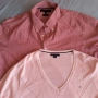 2за1 SPRING SALE TOMMY HILFIGER XL Plaid Shirt+V-Neck Sweater риза+топ пуловер КАТО НОВИ, снимка 2