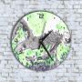 Стенен Часовник - Абстрактен Стъклен Скелет Човек, снимка 1 - Стенни часовници - 45652465