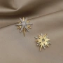 Елегантен комплект от обеци и колие със звезди, снимка 4