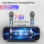 Караоке тонколона с 2 микрофона Bluetooth система акумулаторни, снимка 7