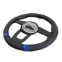 Калъф за волан Automat 38см еко кожа – противоплъзгащ спортен дизайн, Син конец, снимка 2
