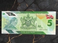 Банкнота - Тринидад и Тобаго - 5 доларa UNC | 2020г, снимка 1