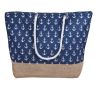 Плажна чанта Blue Jute Anchors 54x14x38см, снимка 2