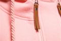 Дамски суичър с качулка, дълъг ръкав, двоен цип и цветни блокчета, 4цвята , снимка 13