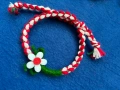Мартеници гривни с цвете от филц, снимка 2