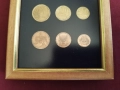 СЕТ ДЕВЕТ МОНЕТИ ОТ ЮЖНА АФРИКА  ⭐ В ДЪРВЕНА РАМКА ⭐, снимка 4