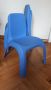 Детско пластмасово столче с облегалка, снимка 1 - Мебели за детската стая - 45565956