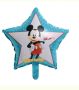 Мики Маус син звезда Happy Birthday балон фолио фолиев хелий или въздух парти рожден ден, снимка 1 - Други - 45192912