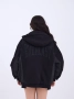 Стилно Черно Дамско Зимно Яке С Качулка , снимка 3
