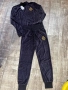 Нов плюшен тъмно син сет комплект ат две части спортен елегантен костюм, снимка 6