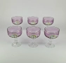 Комплект 6 бр стъклени чаши в лилав цвят, снимка 1